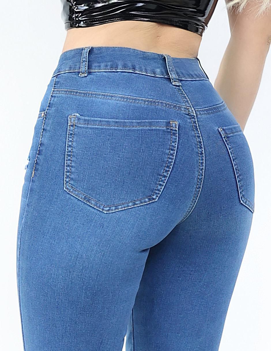 Jeans relaxed boot para mujer 4