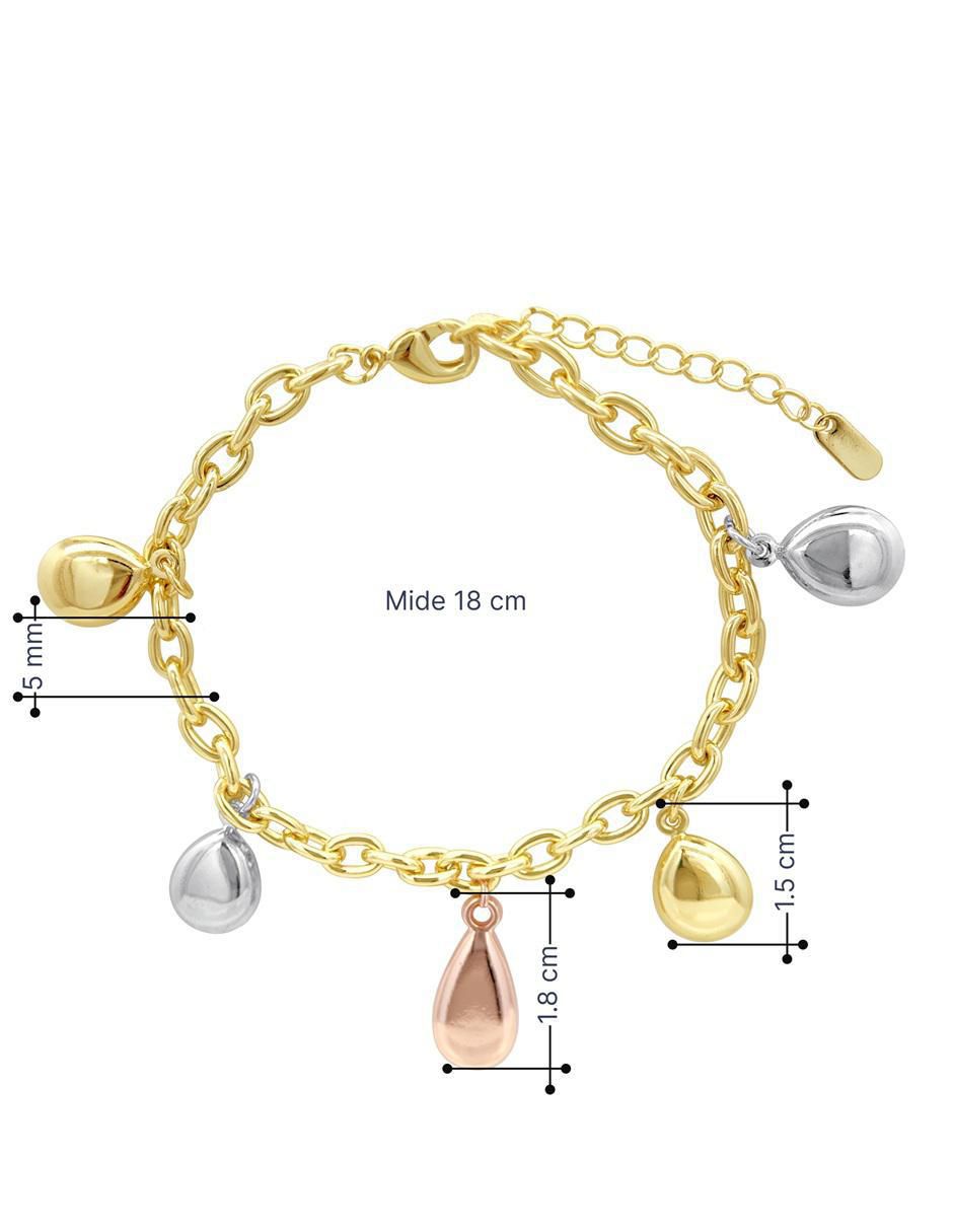 Pulsera 18 K con acabado chapa de oro 5