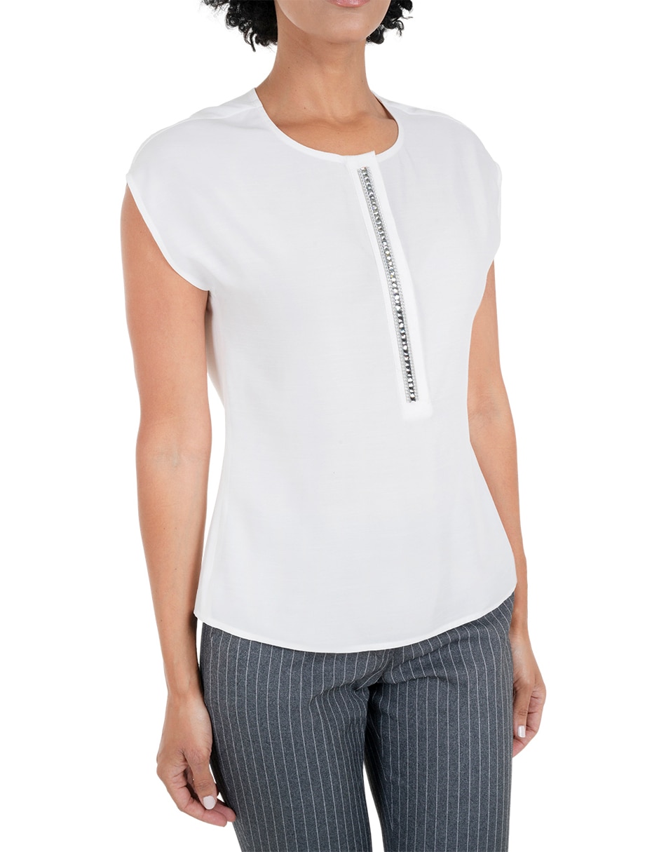 Blusa manga corta para mujer 4