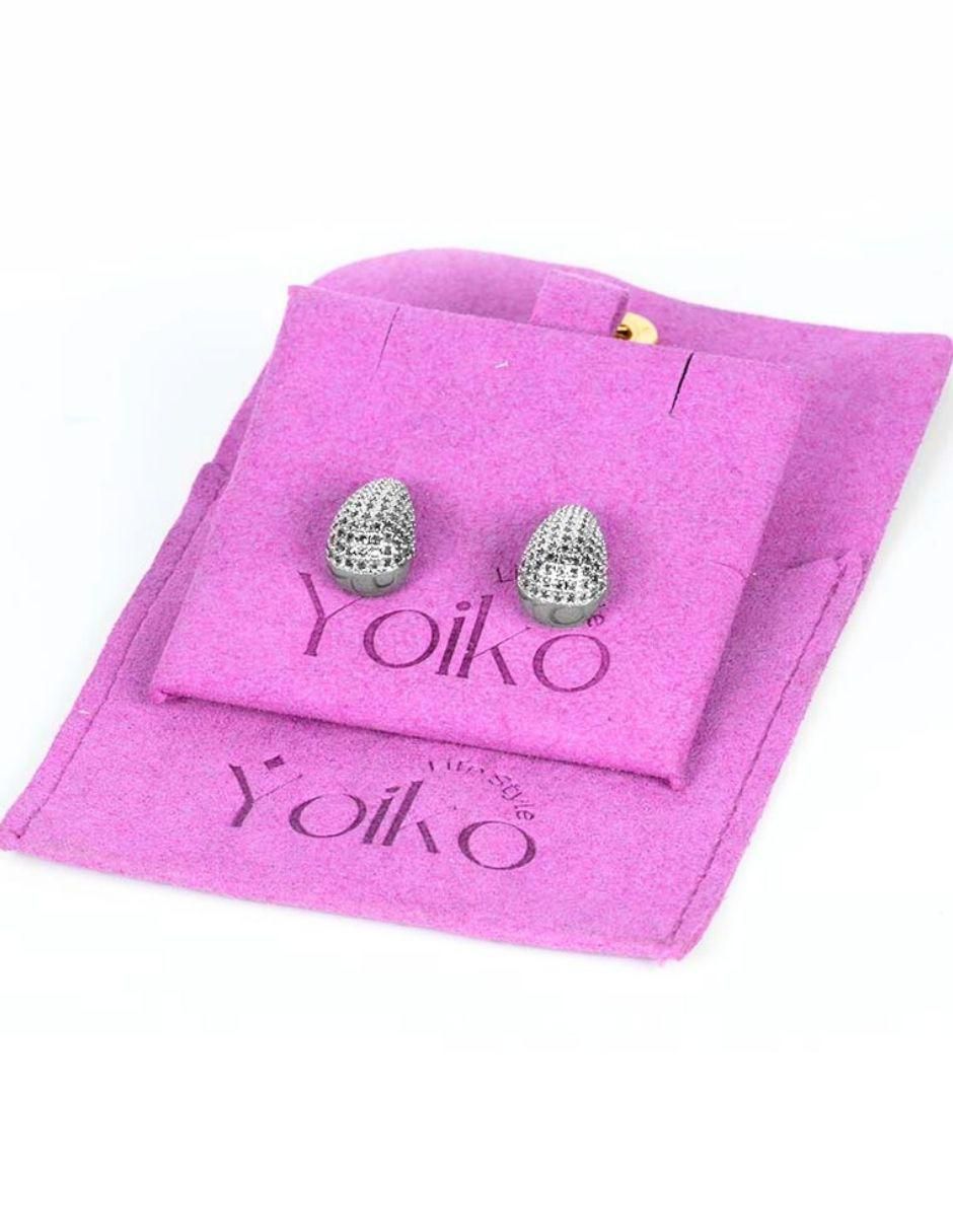 Broqueles de gota Vistelle Plateado con acabado baño rodio zirconia 5