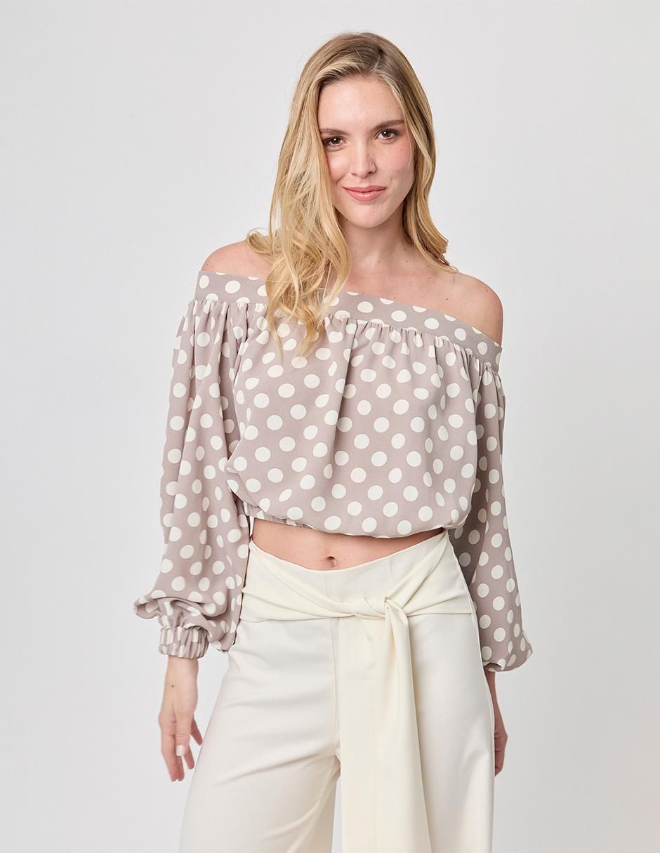 Blusa strapless manga larga para mujer Blusa strapless manga larga para mujer