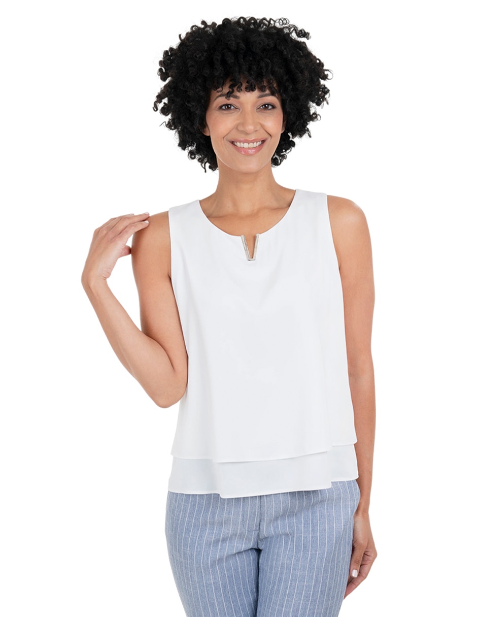 Blusa sin manga para mujer