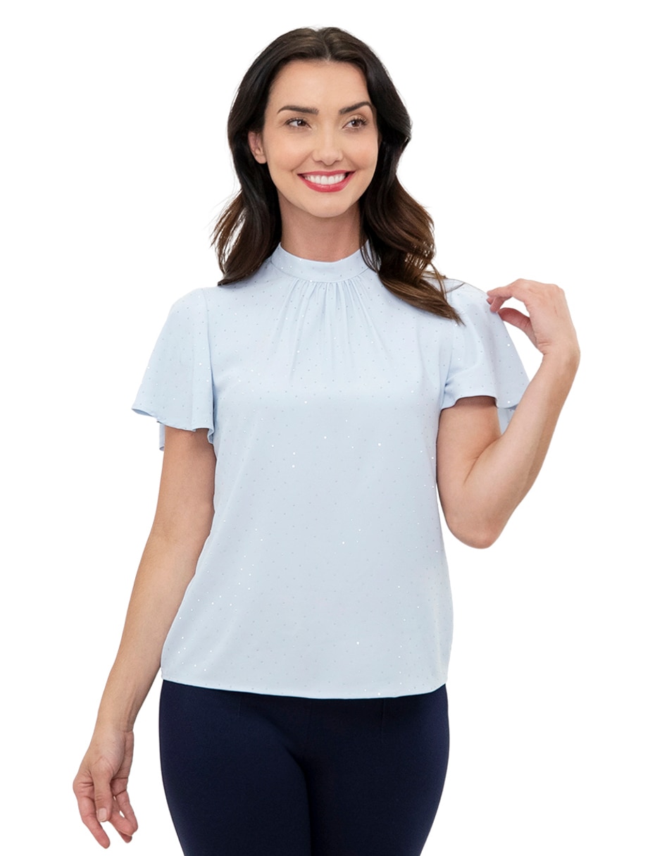 Blusa manga corta para mujer