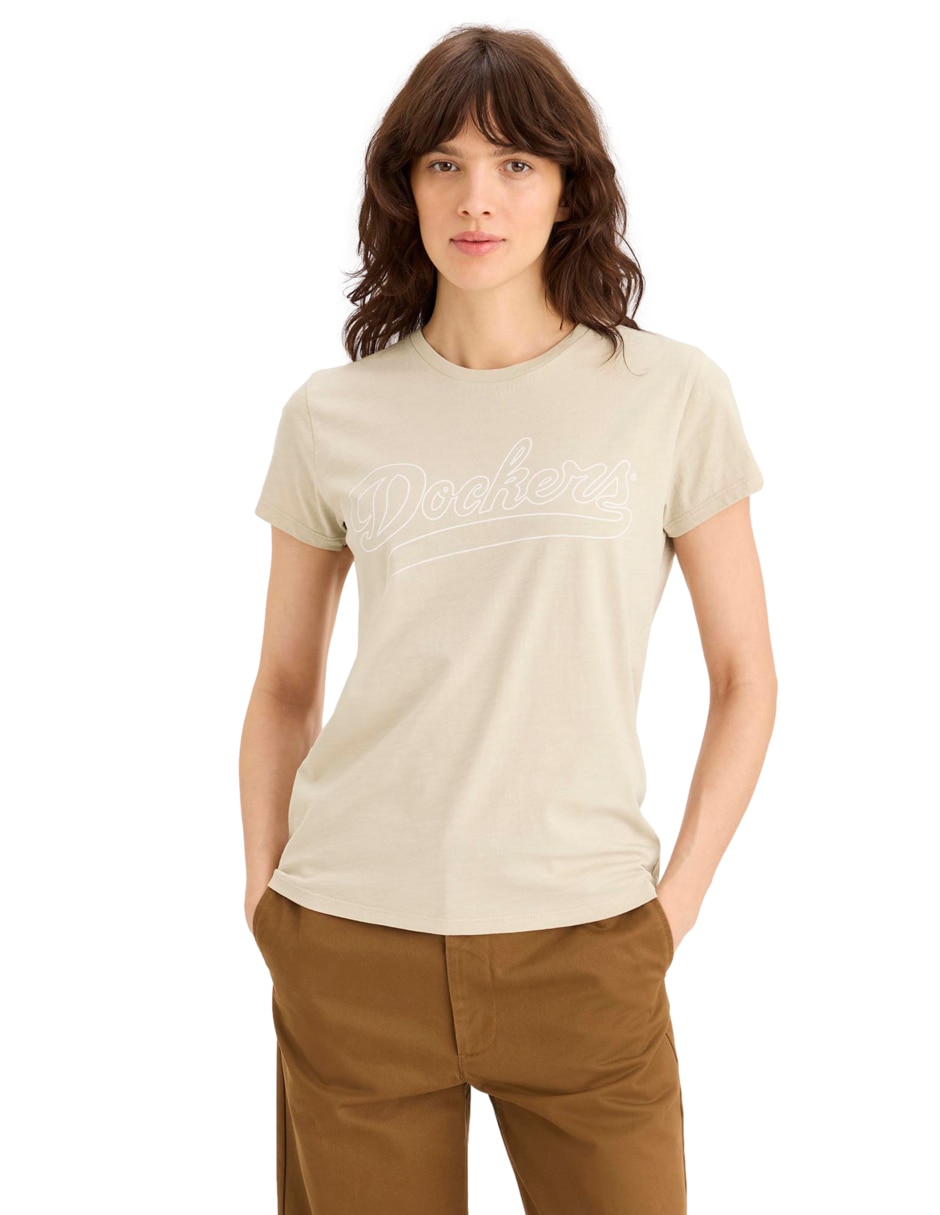 Playera manga corta Graphic Tee cuello redondo para mujer 1