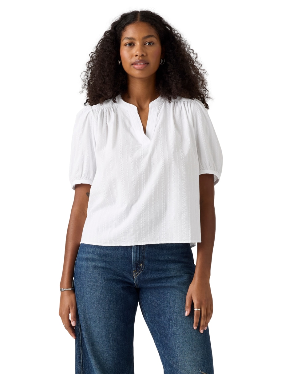Blusa manga corta para mujer