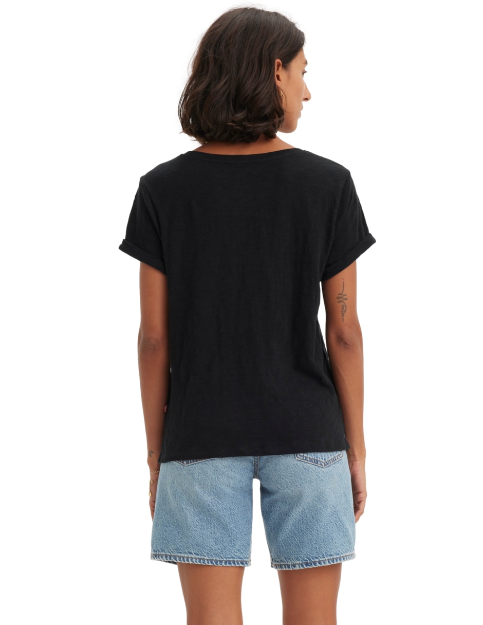 Playera manga corta cuello redondo para mujer 2