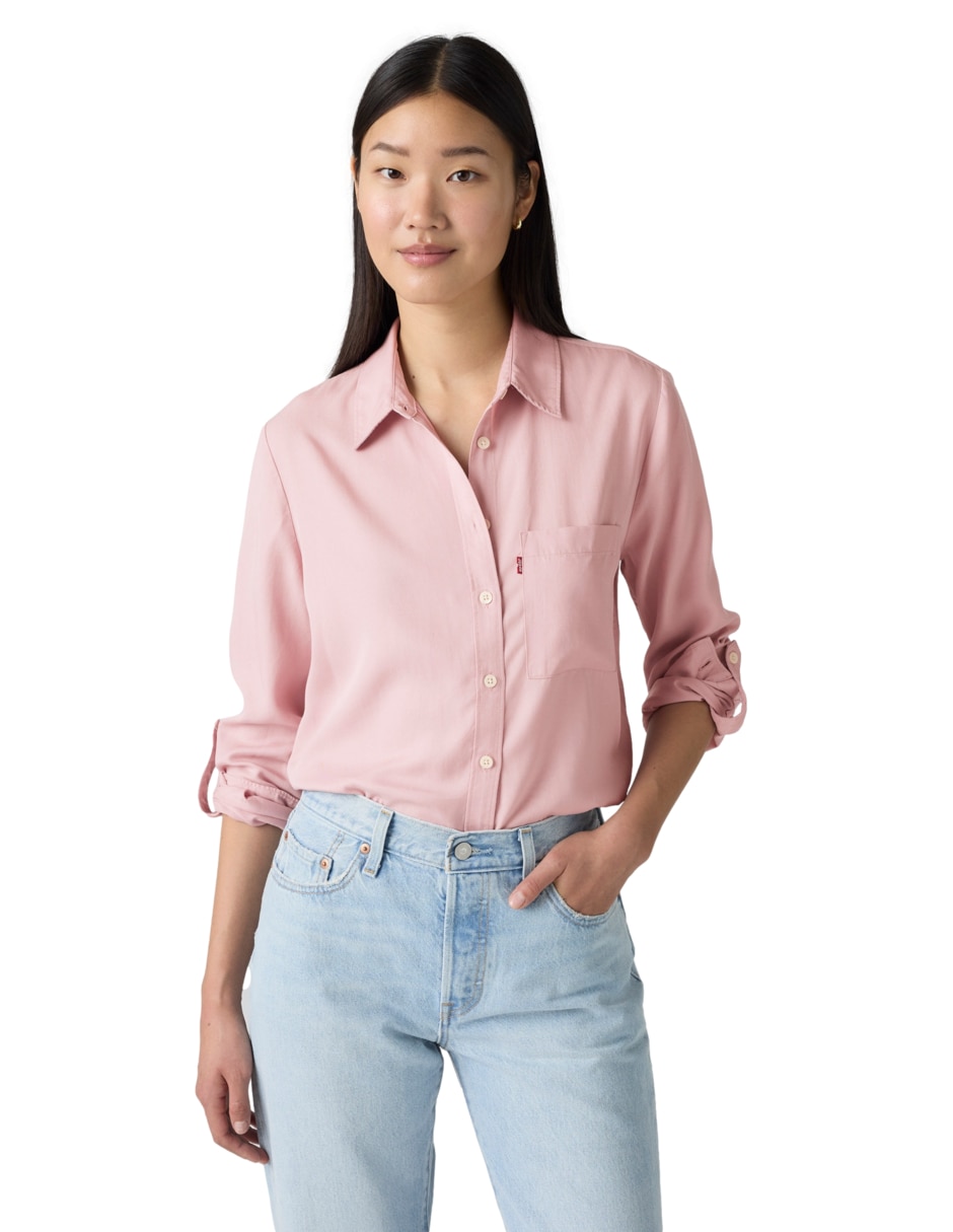 Blusa manga larga para mujer