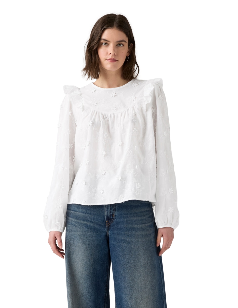 Blusa manga larga para mujer