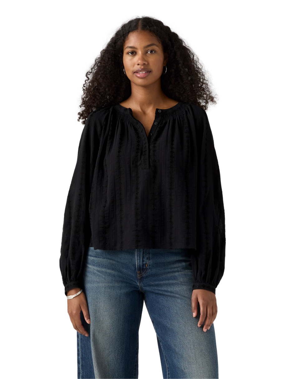 Blusa manga larga para mujer