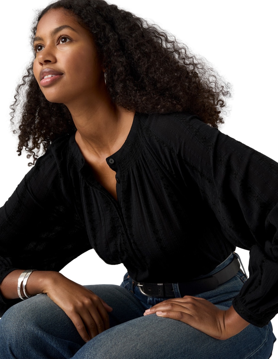 Blusa manga larga para mujer 4