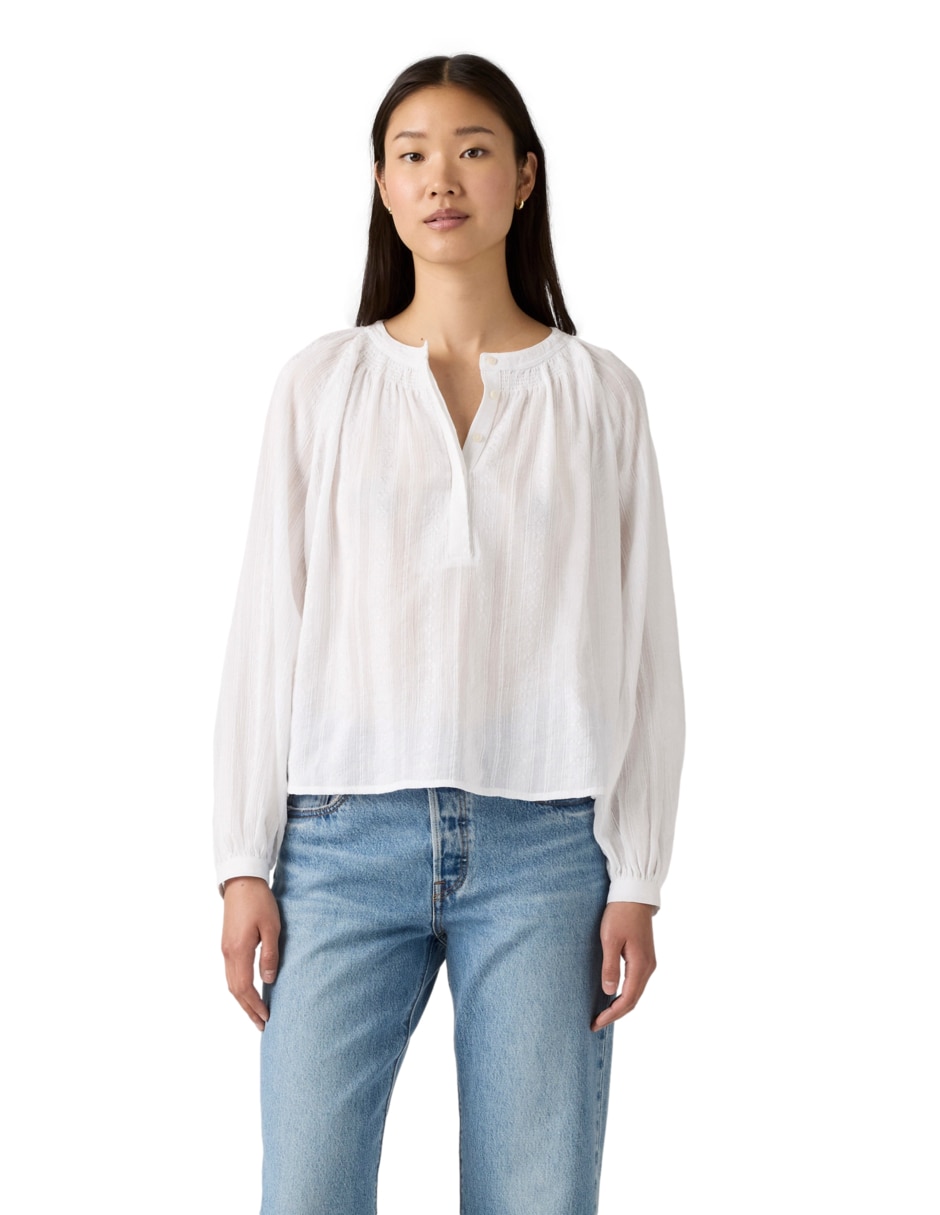 Blusa manga larga para mujer