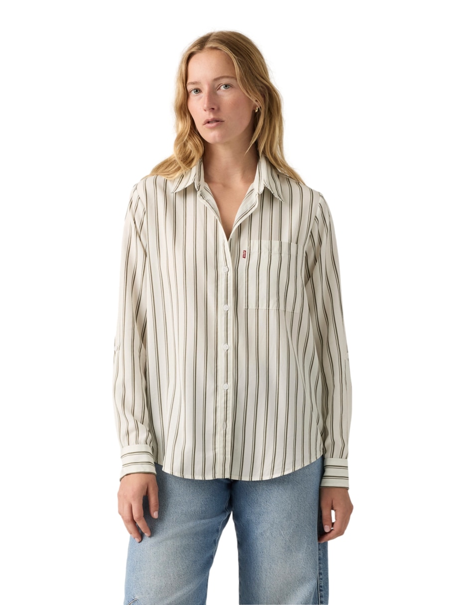 Blusa manga larga para mujer