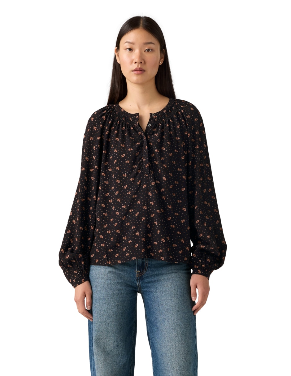 Blusa manga larga para mujer