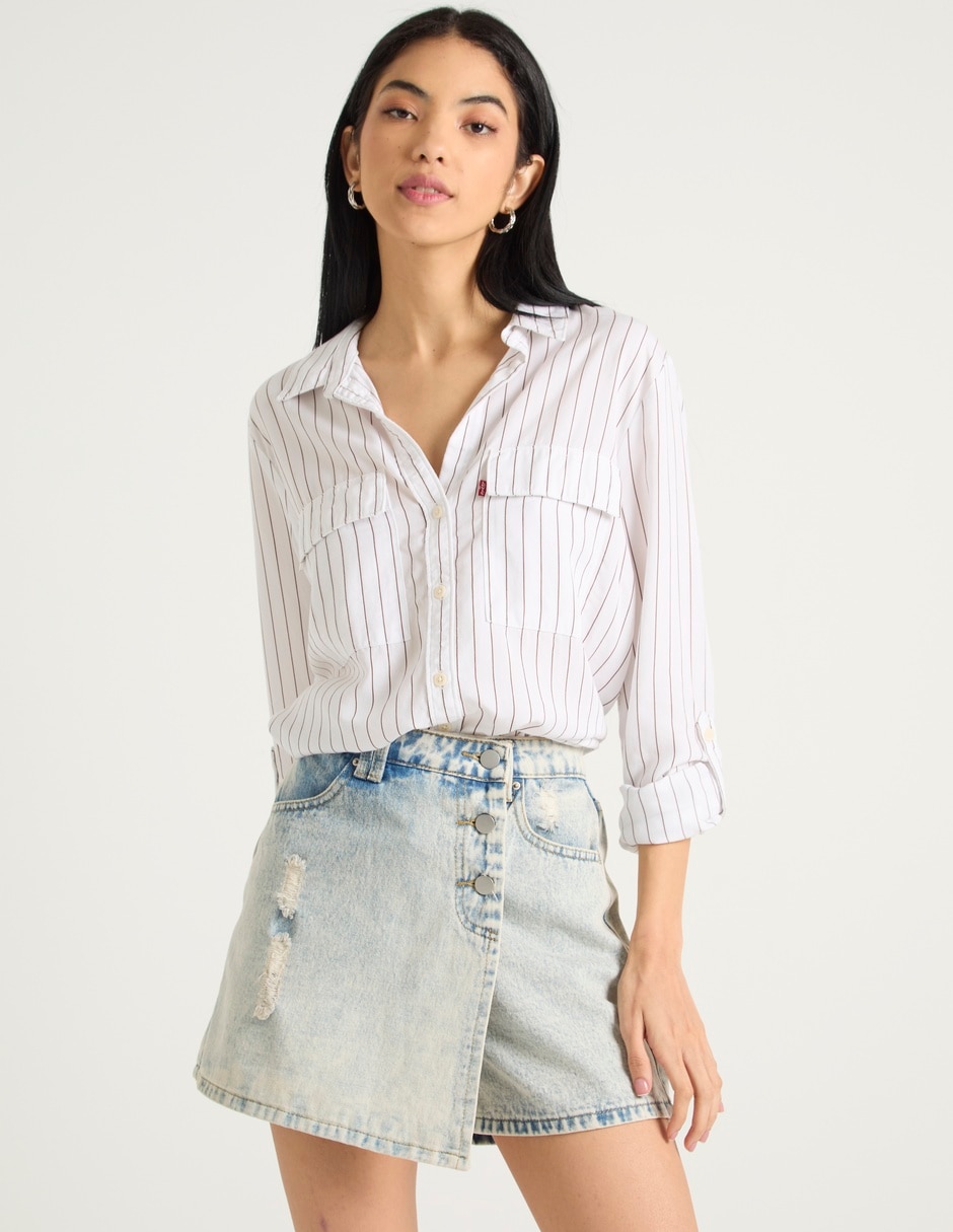 Blusa manga larga para mujer
