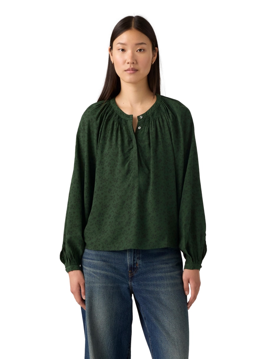 Blusa manga larga para mujer