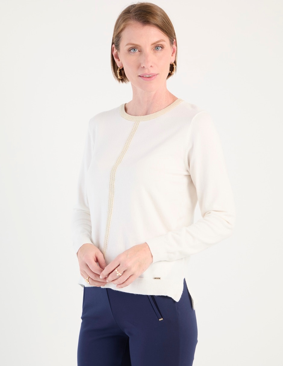 Suéter cuello redondo para mujer Suéter cuello redondo para mujer