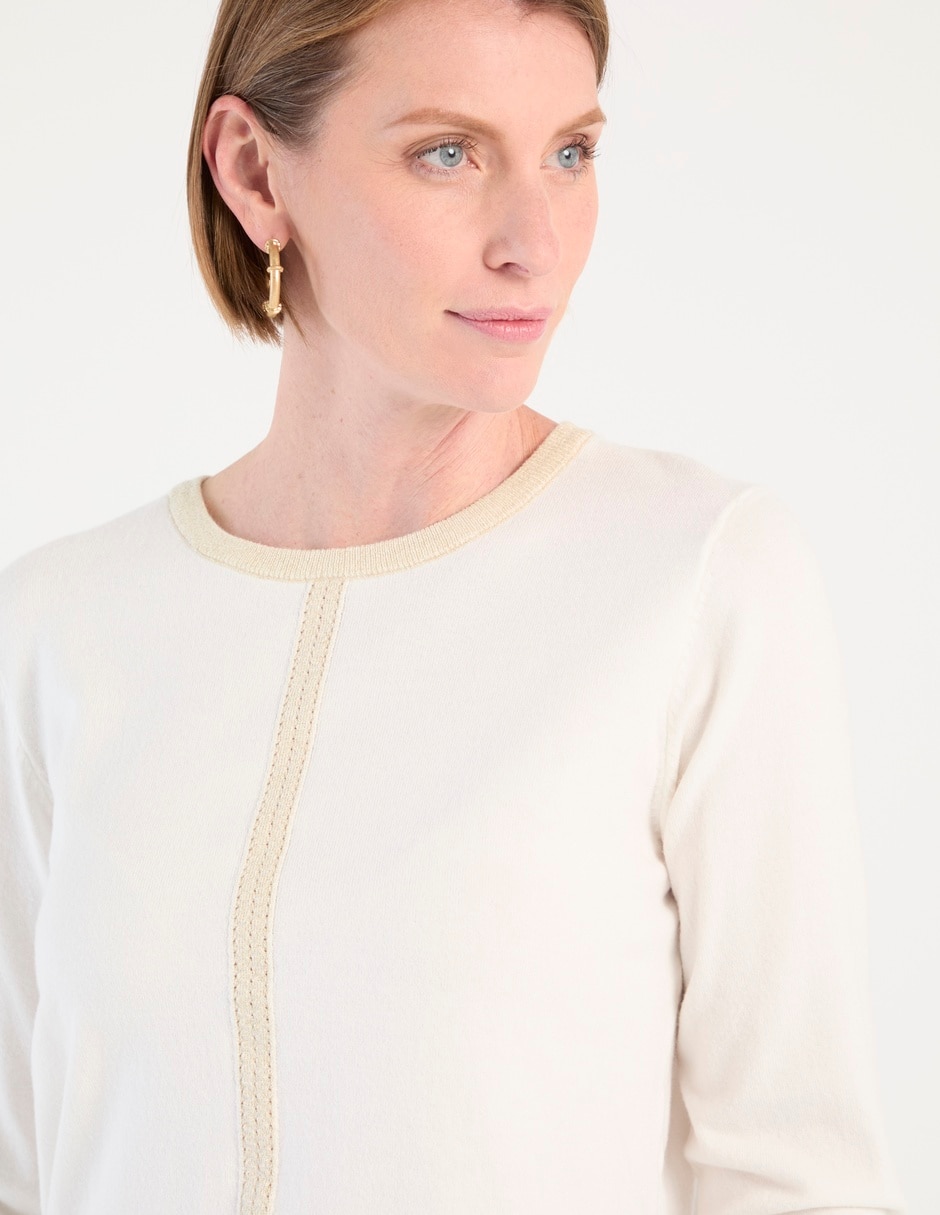 Suéter cuello redondo para mujer 4