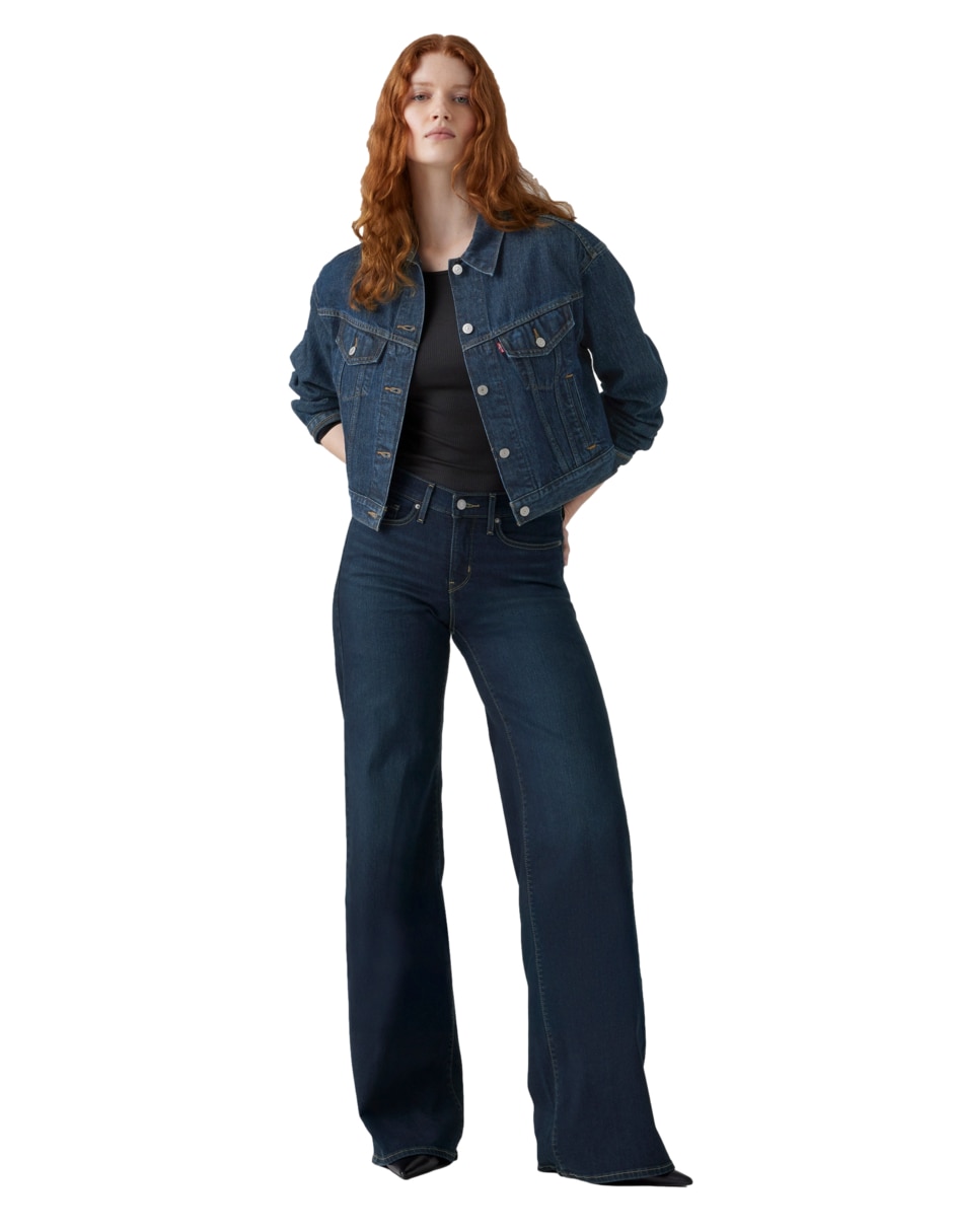 Jeans relajado 318 Shaping Wide Leg corte cintura para mujer