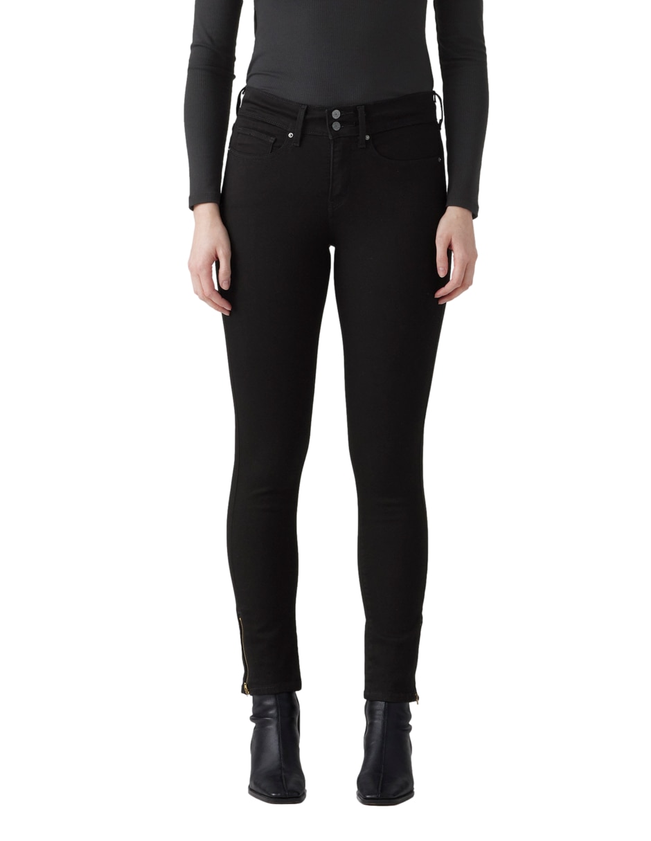 Jeans skinny 311 Shp Zip Hem Soft Black para mujer 2