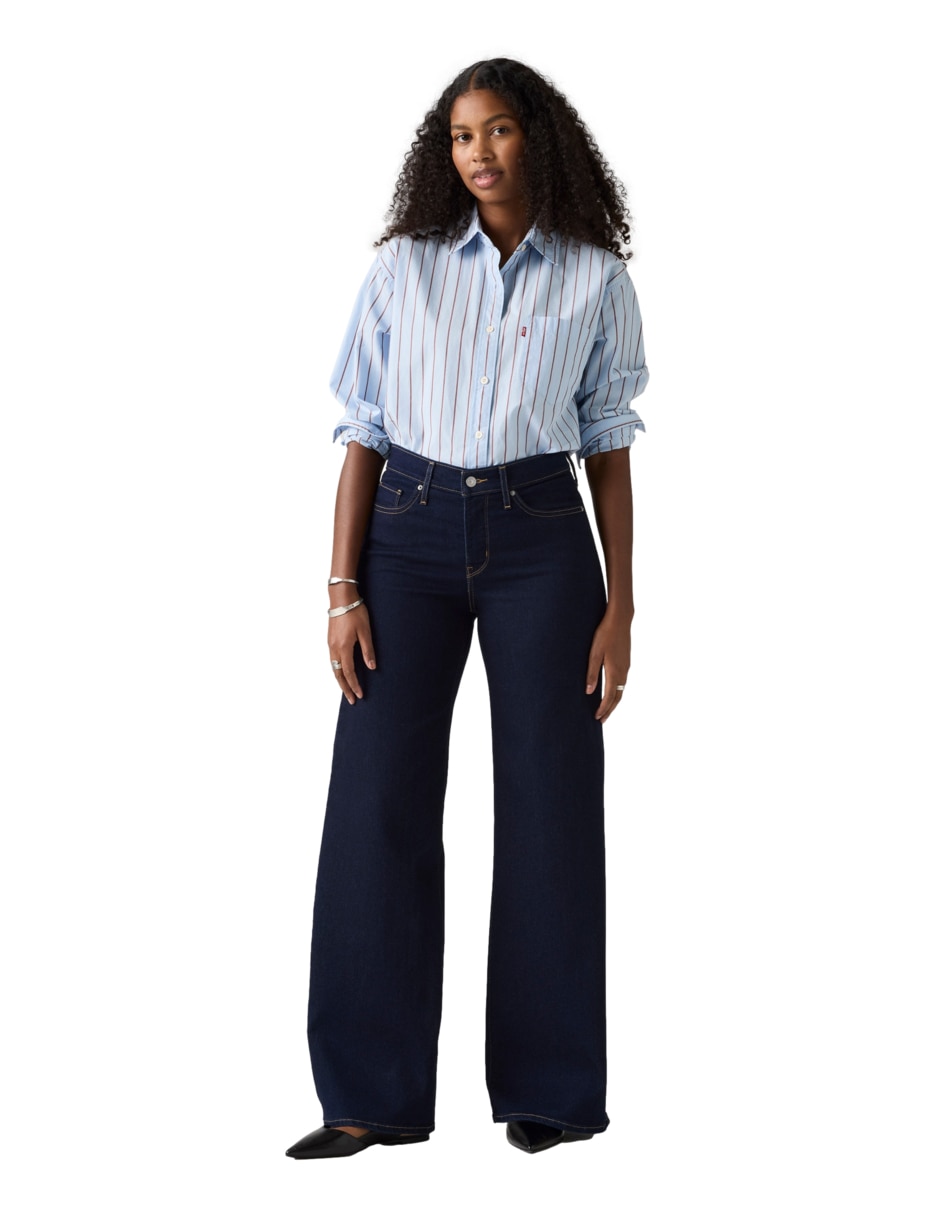 Jeans wide leg 318 Shaping Darkest Sky para mujer