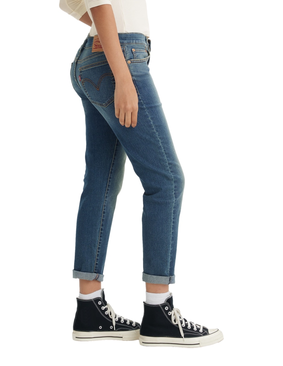 Jeans boyfriend cintura mid rise boyfriend working late para mujer 2