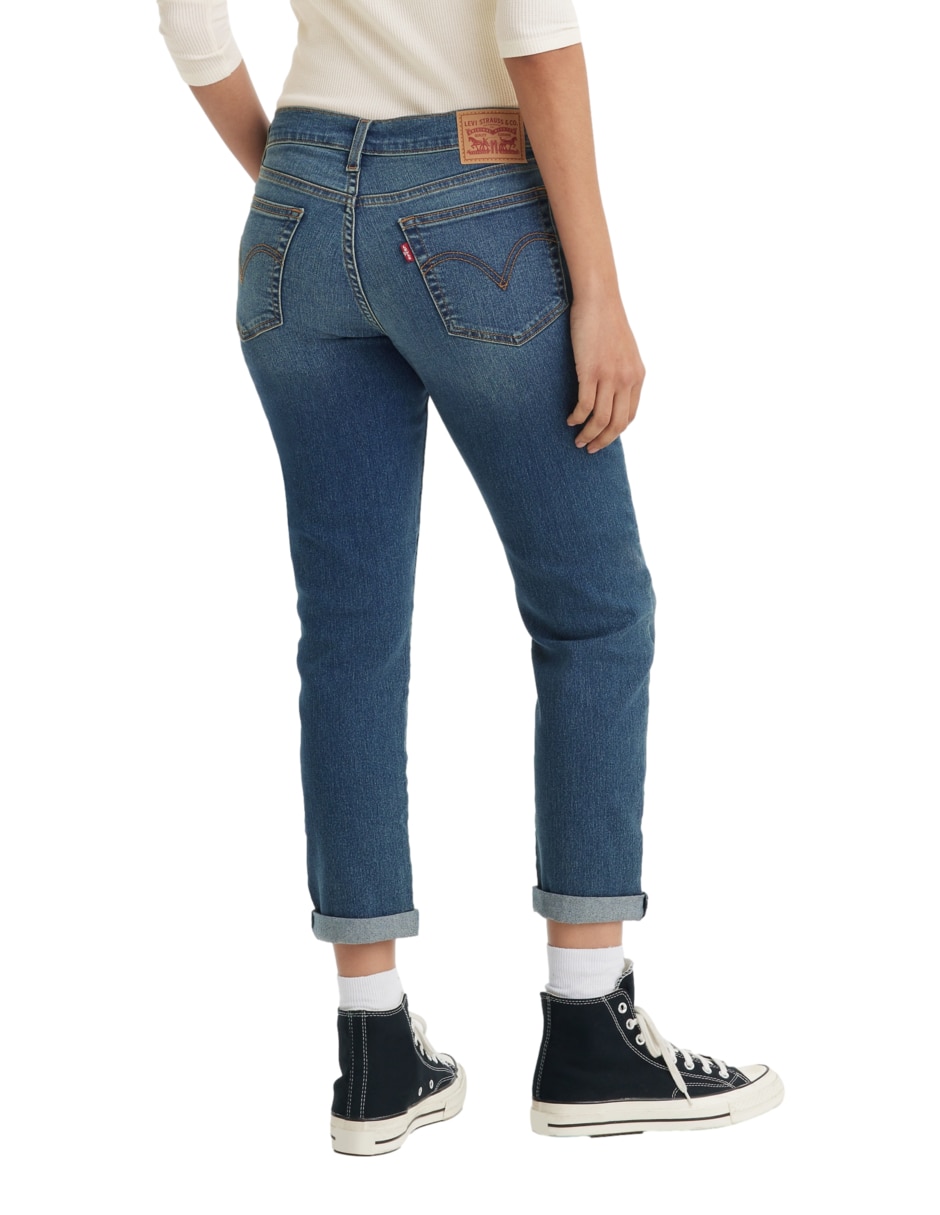 Jeans boyfriend cintura mid rise boyfriend working late para mujer 3