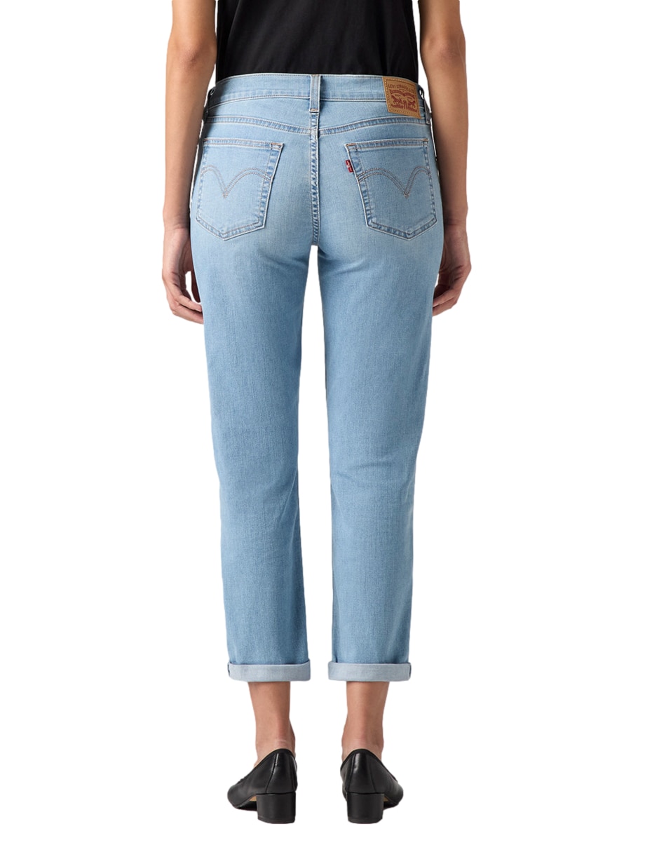Jeans relaxed boyfriend Mid Rise para mujer 4