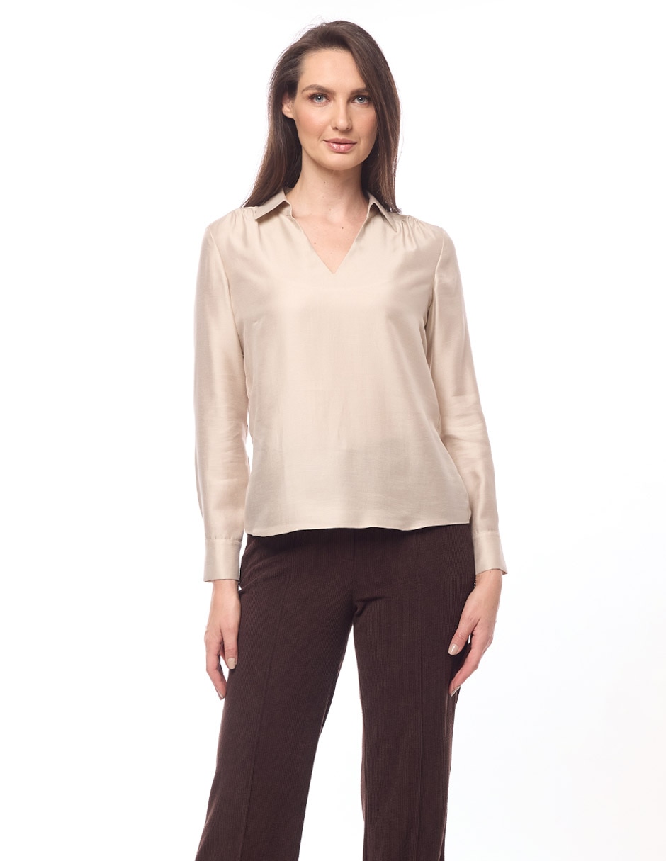 Blusa manga larga para mujer