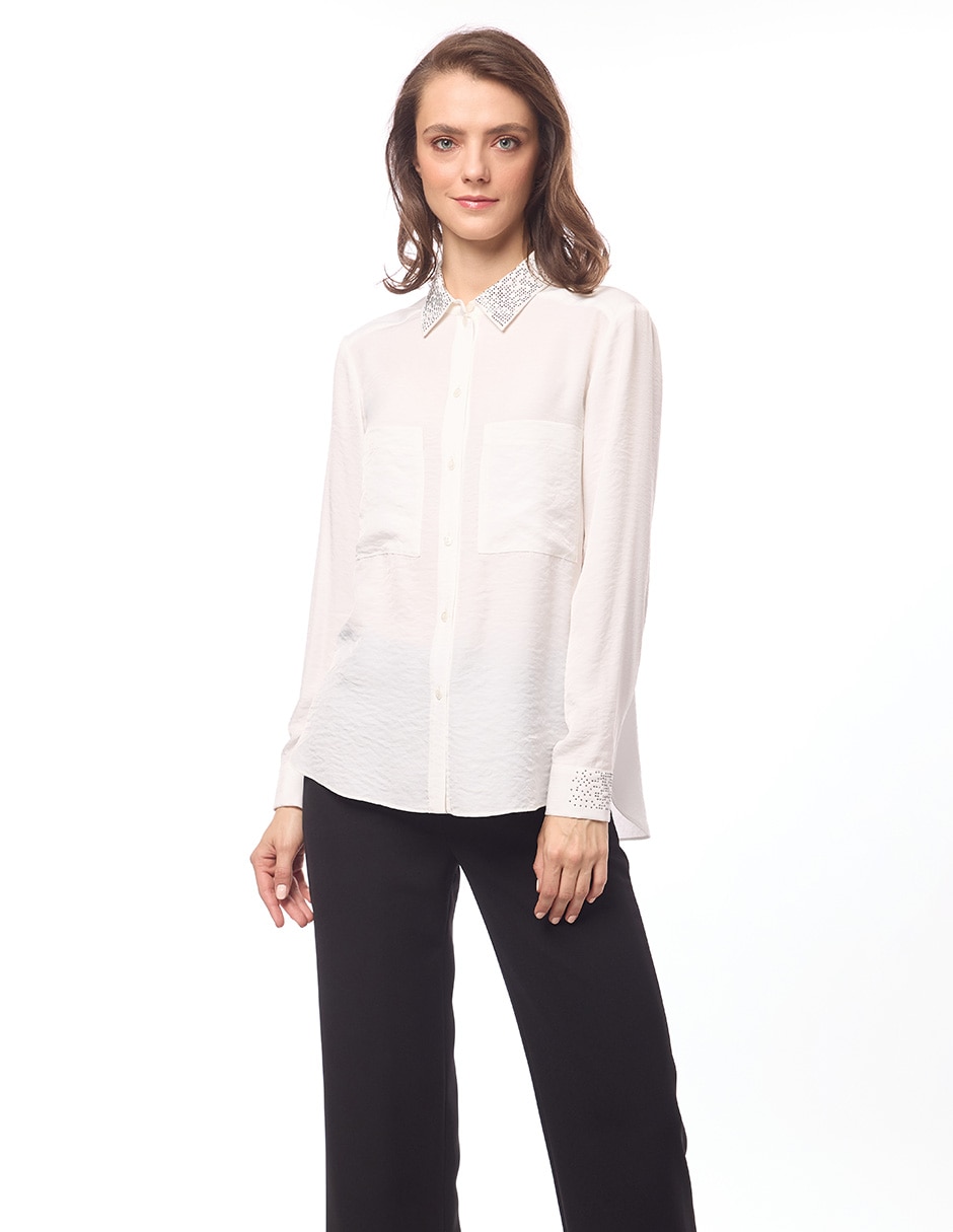Blusa manga larga para mujer