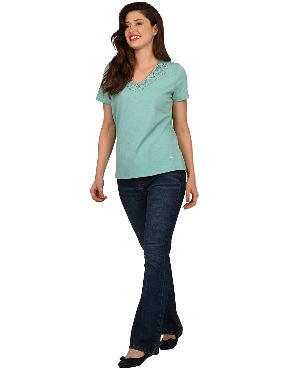 BLUSA FERRIONI M2767, CH, AZUL PIZARRA