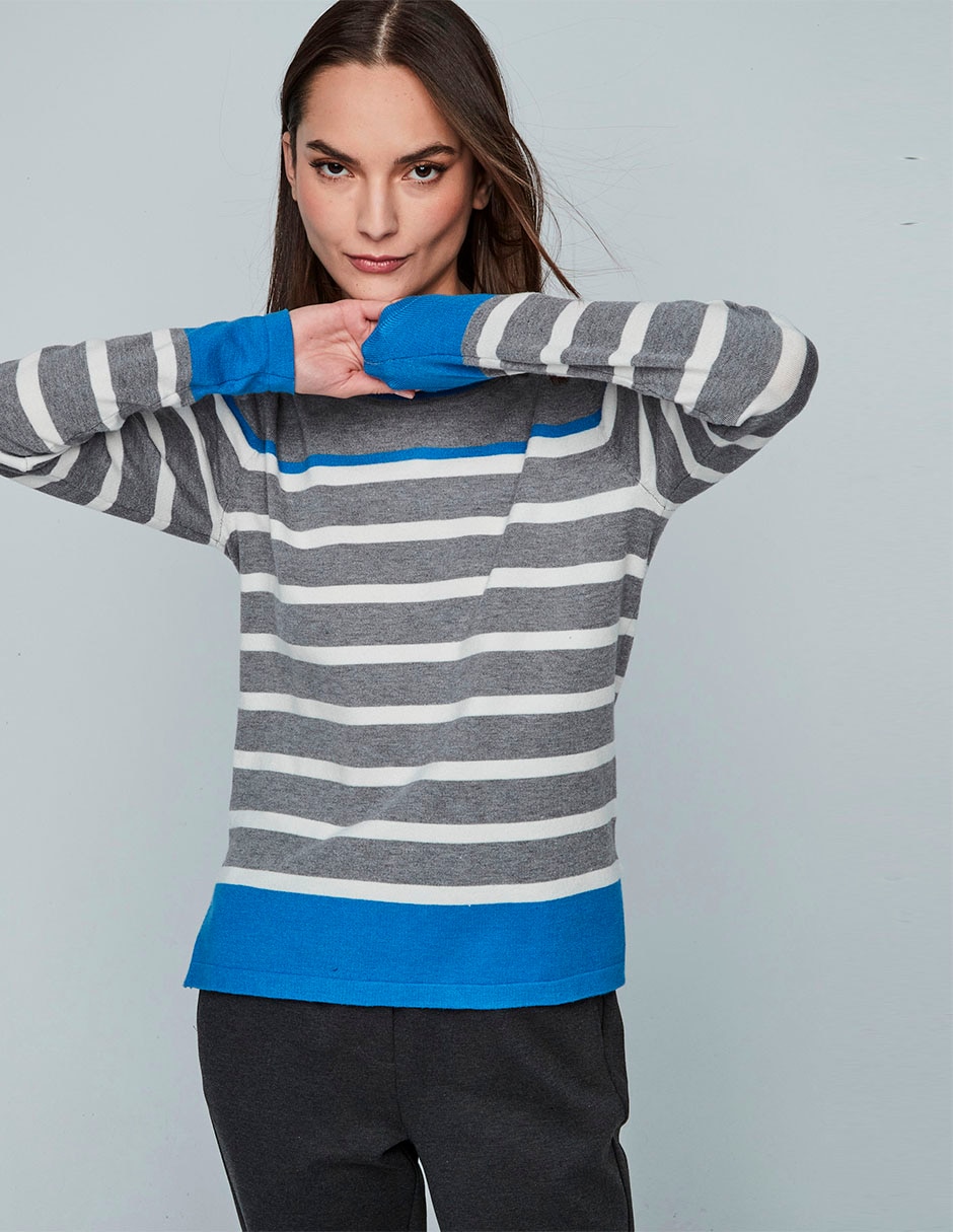 Suéter cuello redondo para mujer 2