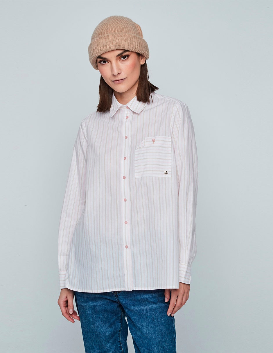 Blusa manga larga para mujer