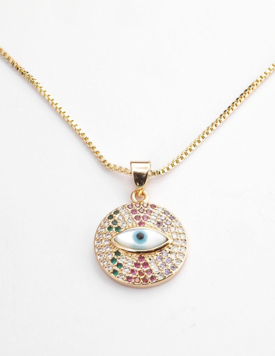 Collar de ojo Eylune de baño de oro 18 K