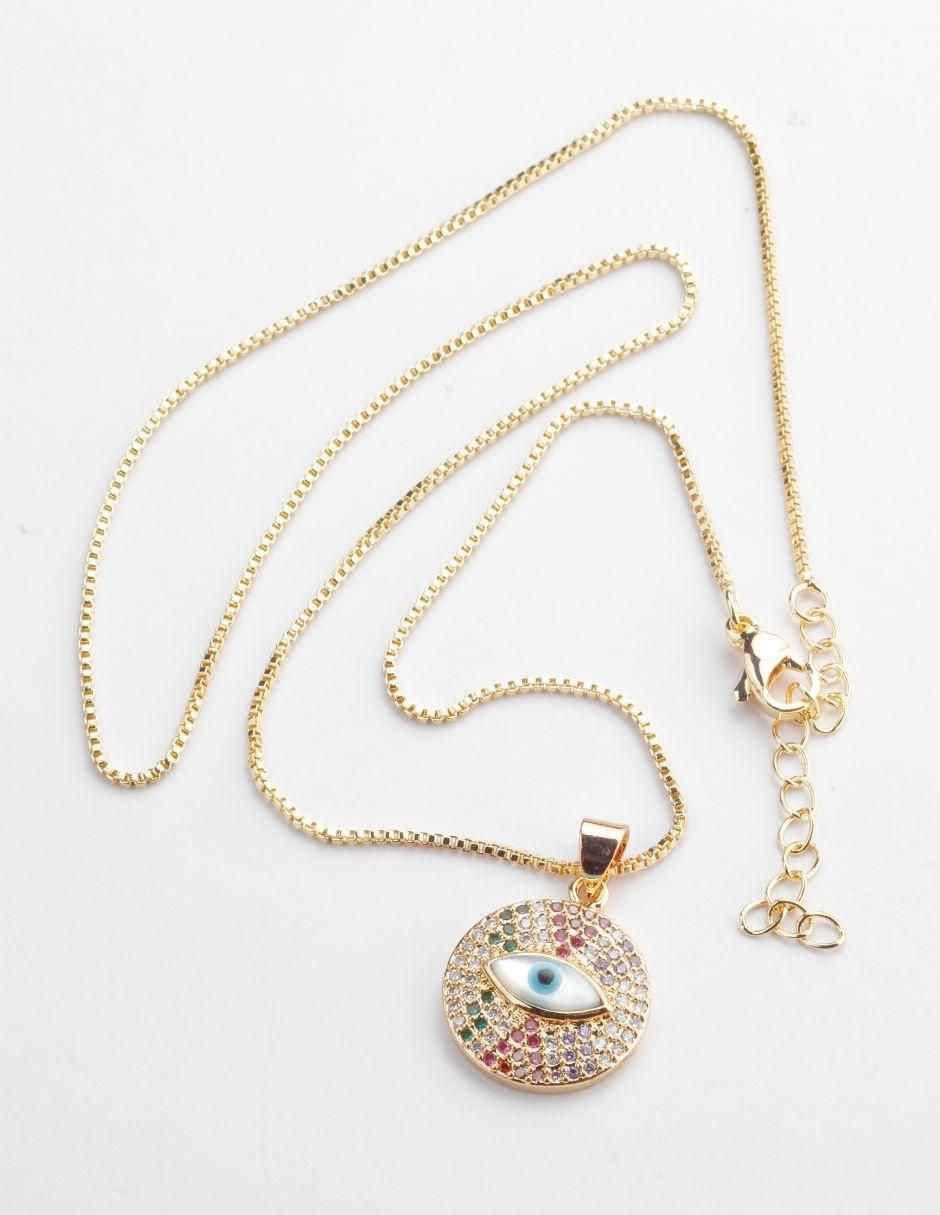 Collar de ojo Eylune de baño de oro 18 K 2