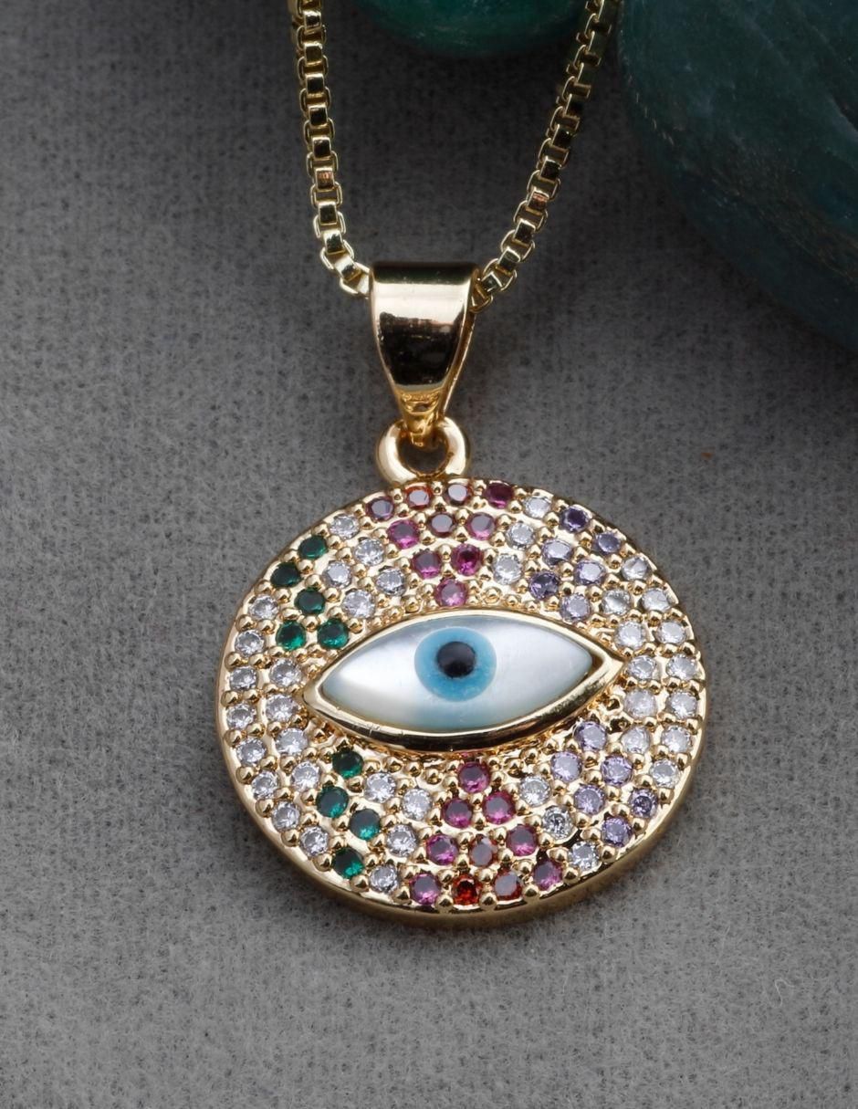 Collar de ojo Eylune de baño de oro 18 K 4