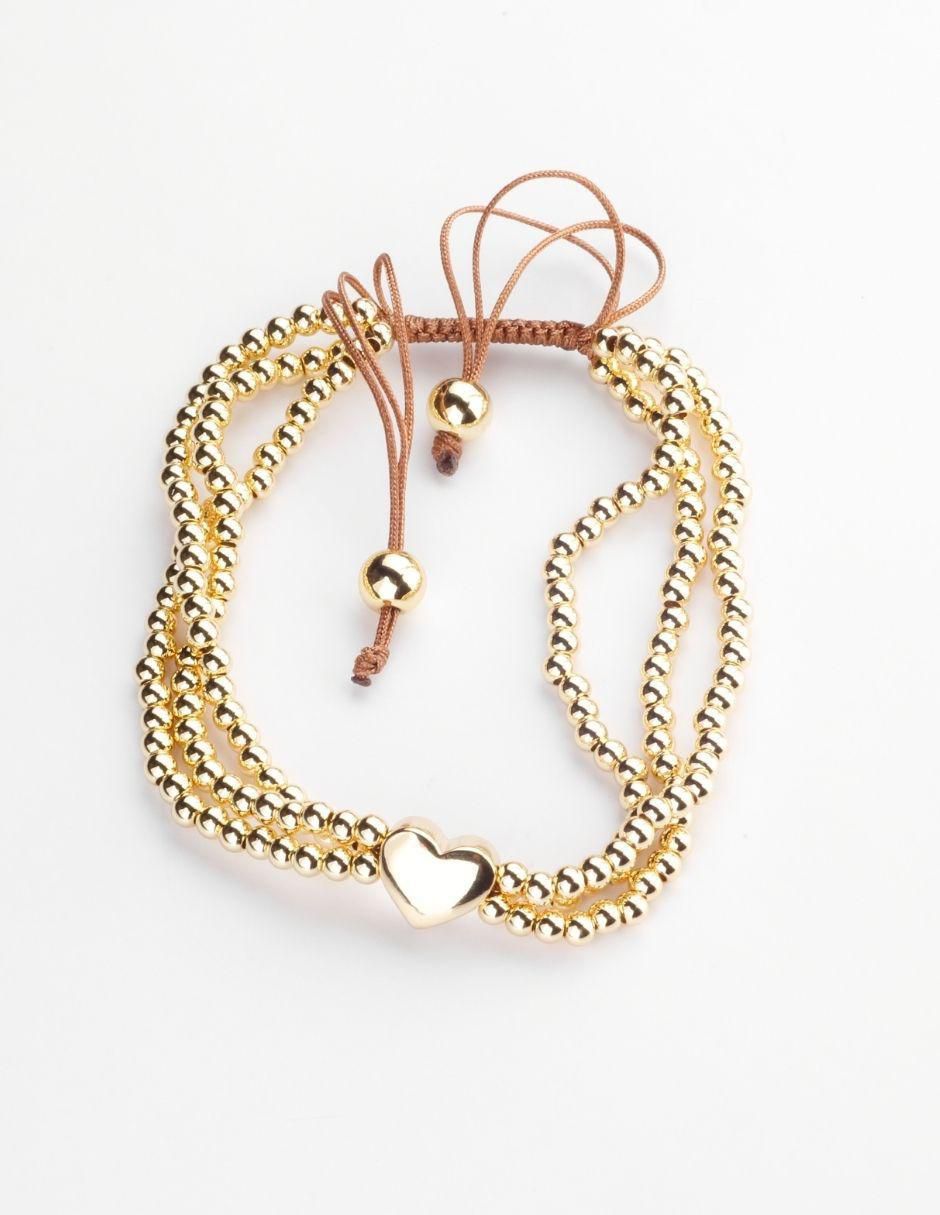 Pulsera con acabado baño de oro 2