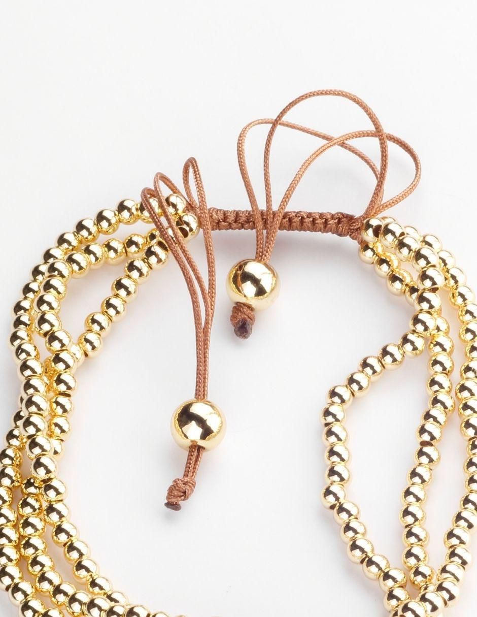 Pulsera con acabado baño de oro 3