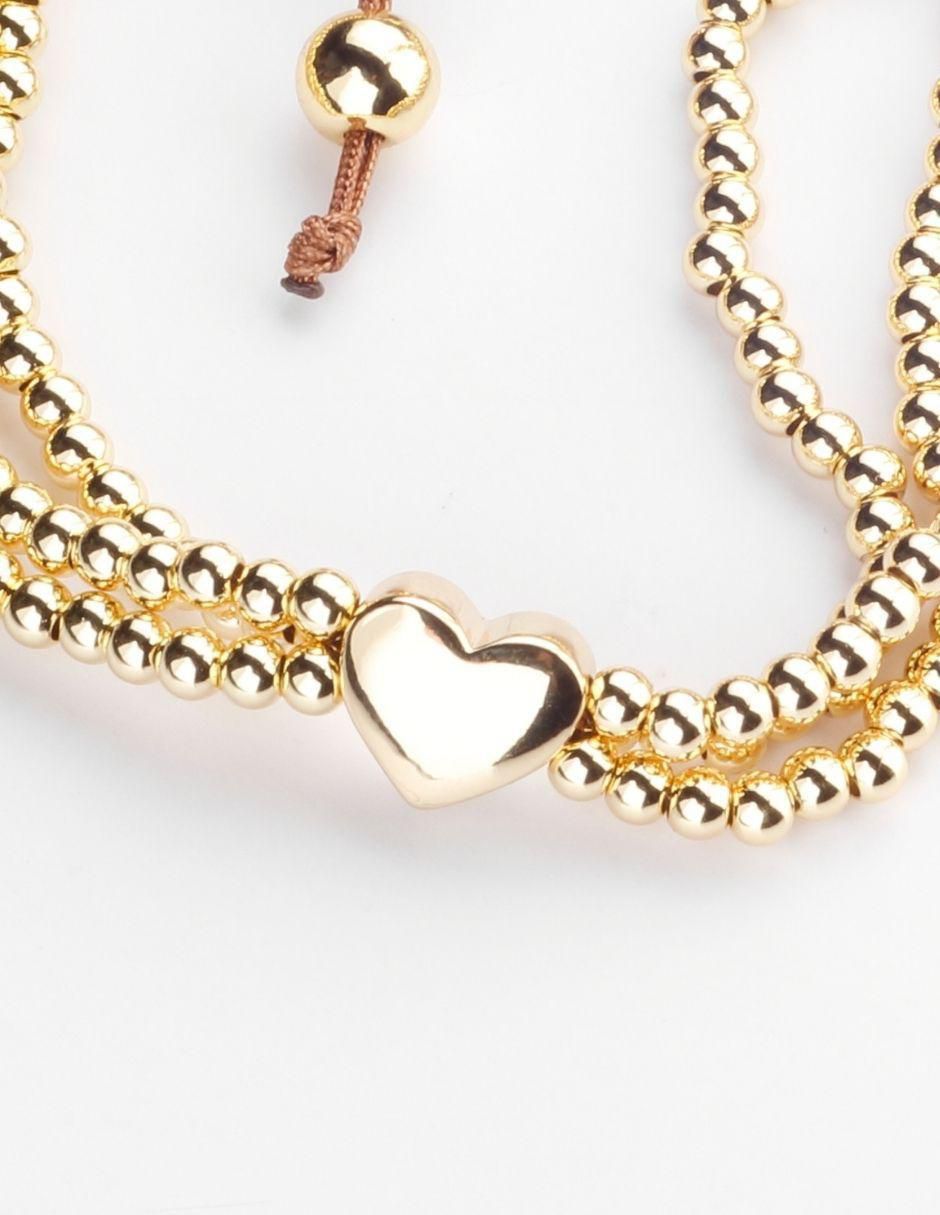Pulsera con acabado baño de oro 4