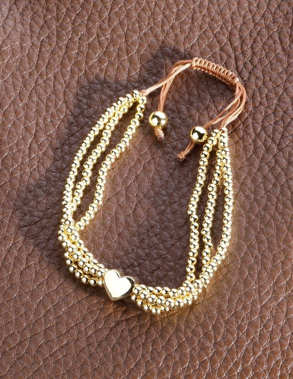 Pulsera con acabado baño de oro 5