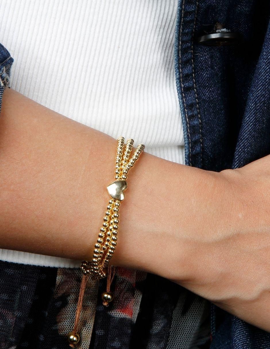 Pulsera con acabado baño de oro 6