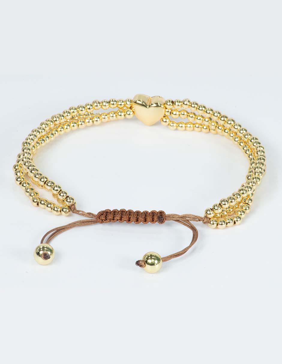Pulsera con acabado baño de oro 7