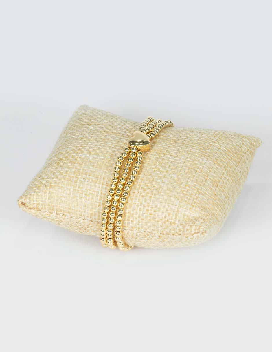 Pulsera con acabado baño de oro 8