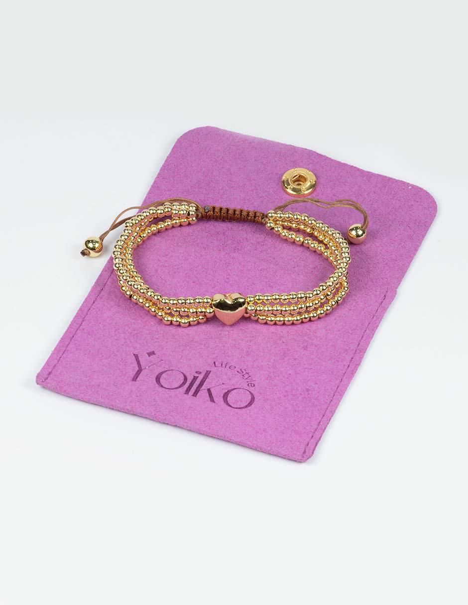 Pulsera con acabado baño de oro 9