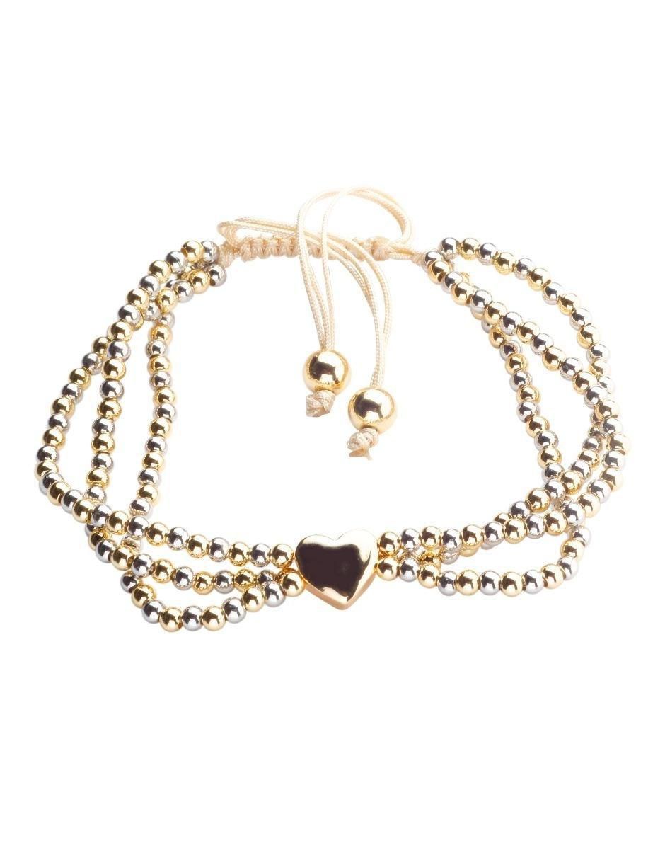 Pulsera con acabado baño de oro