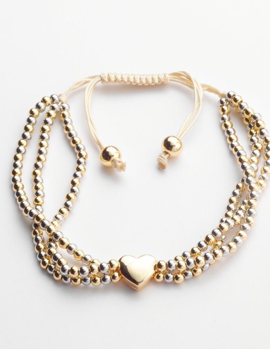 Pulsera yoiko "de" aleación de metal 18 k duoré "con acabado"