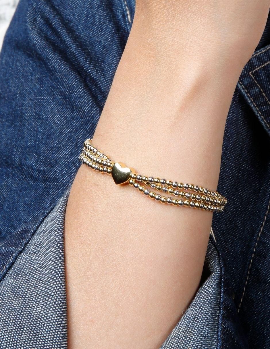 Pulsera yoiko "de" aleación de metal 18 k duoré "con acabado"
