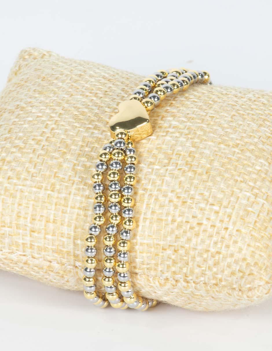 Pulsera yoiko "de" aleación de metal 18 k duoré "con acabado"