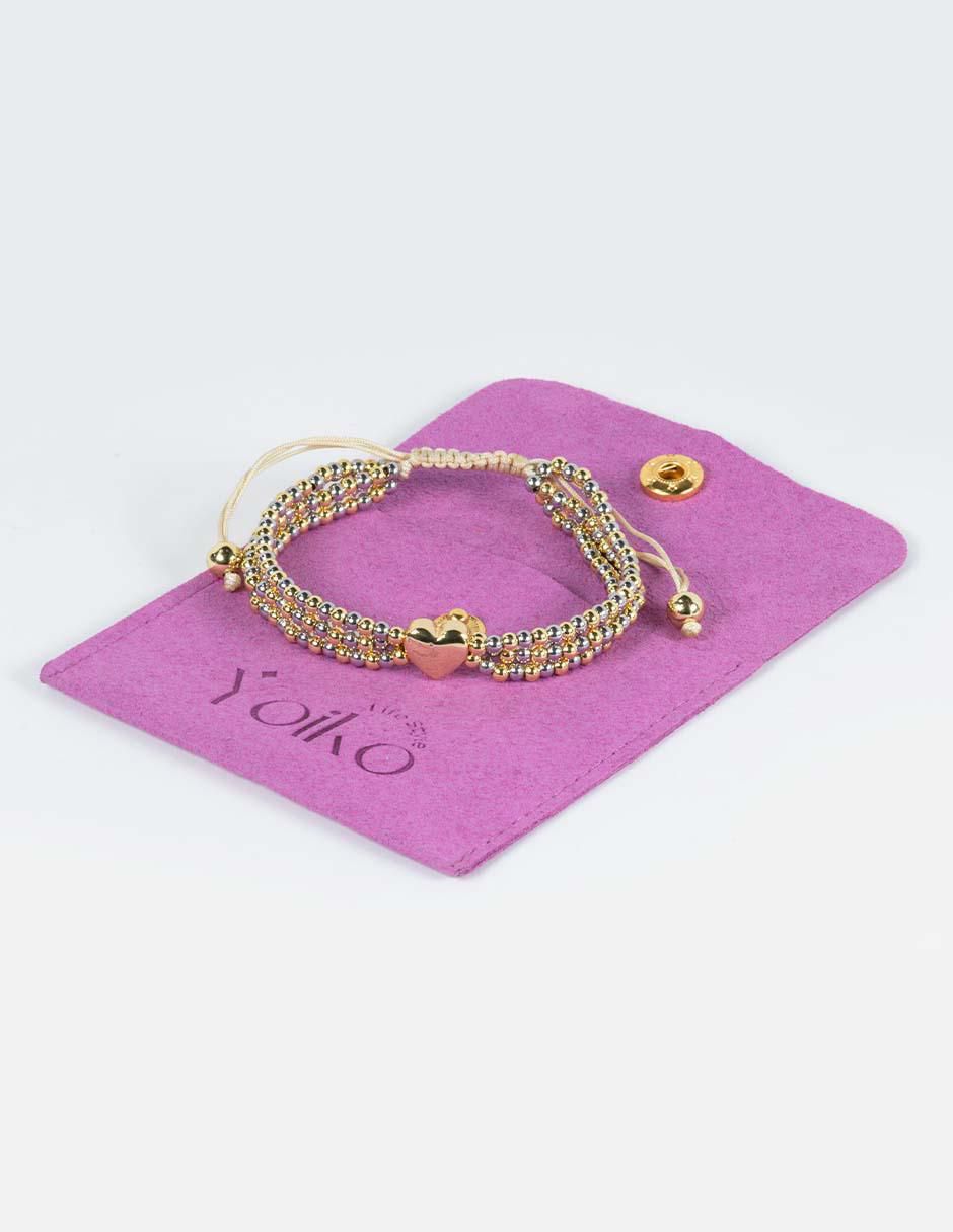 Pulsera yoiko "de" aleación de metal 18 k duoré "con acabado"