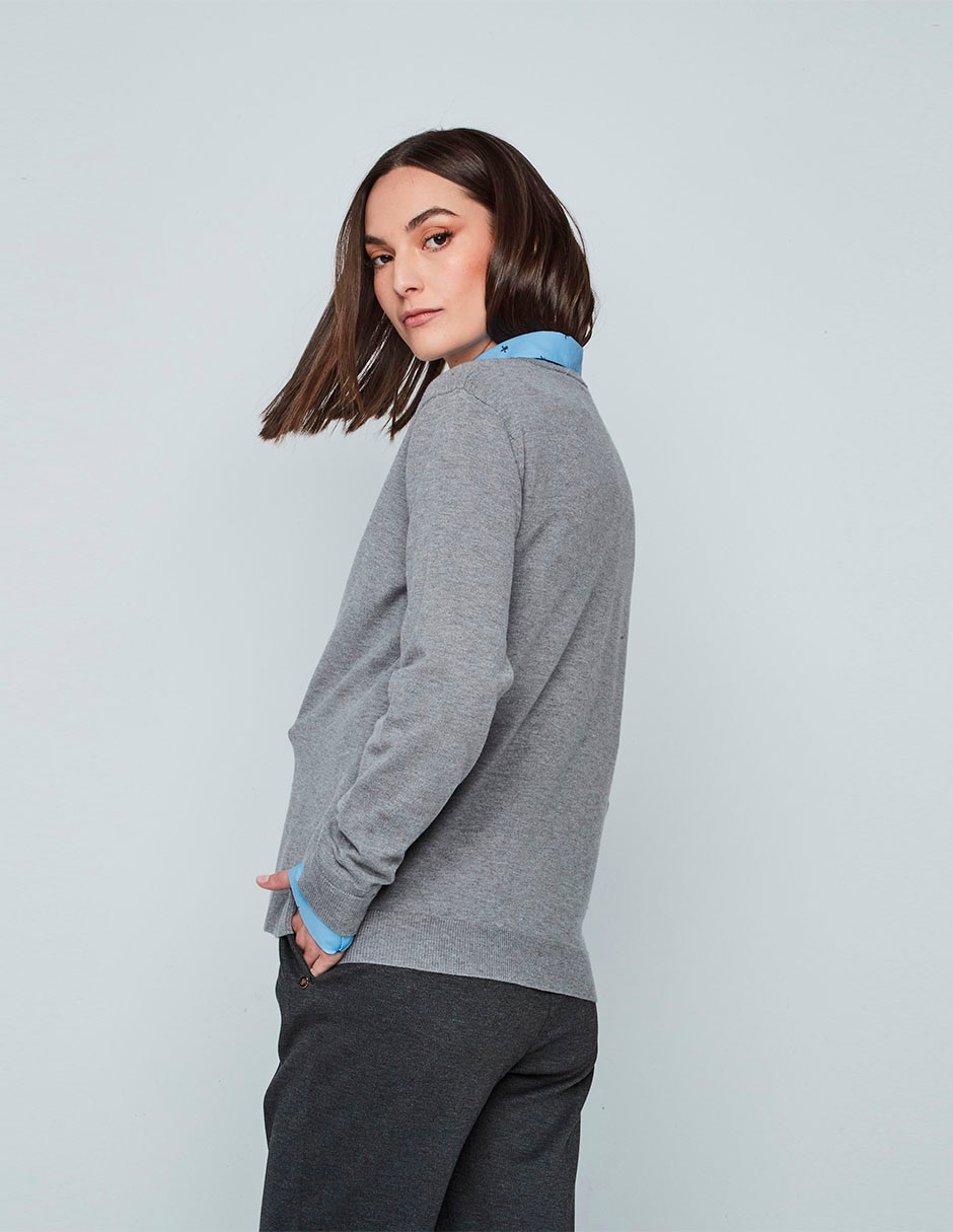 Suéter cuello redondo para mujer 3