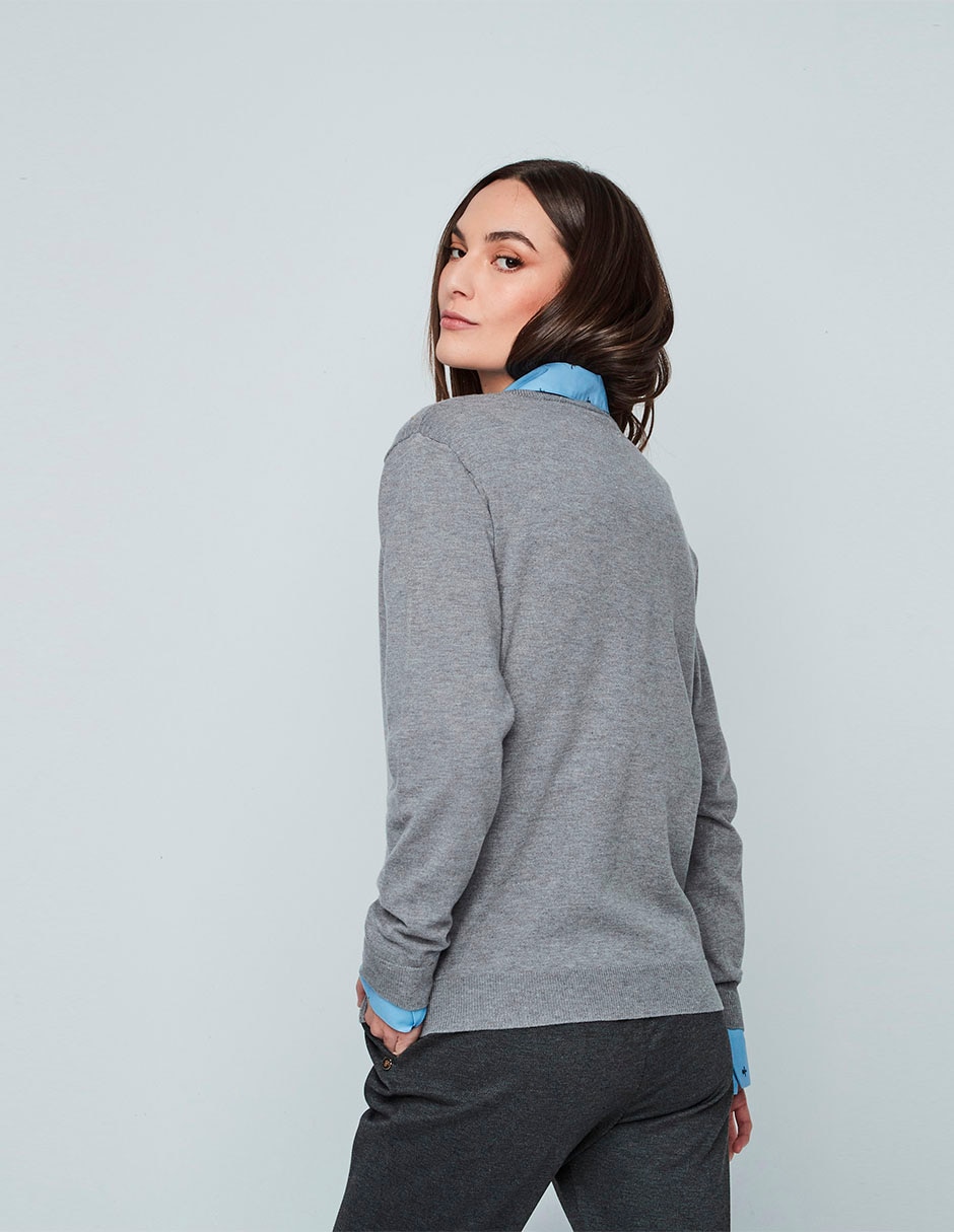 Suéter cuello redondo para mujer 5